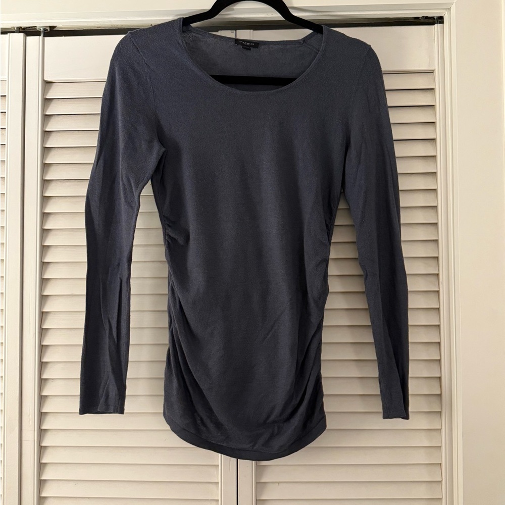 Ann Taylor Long Sleeve Ruched Sweater S